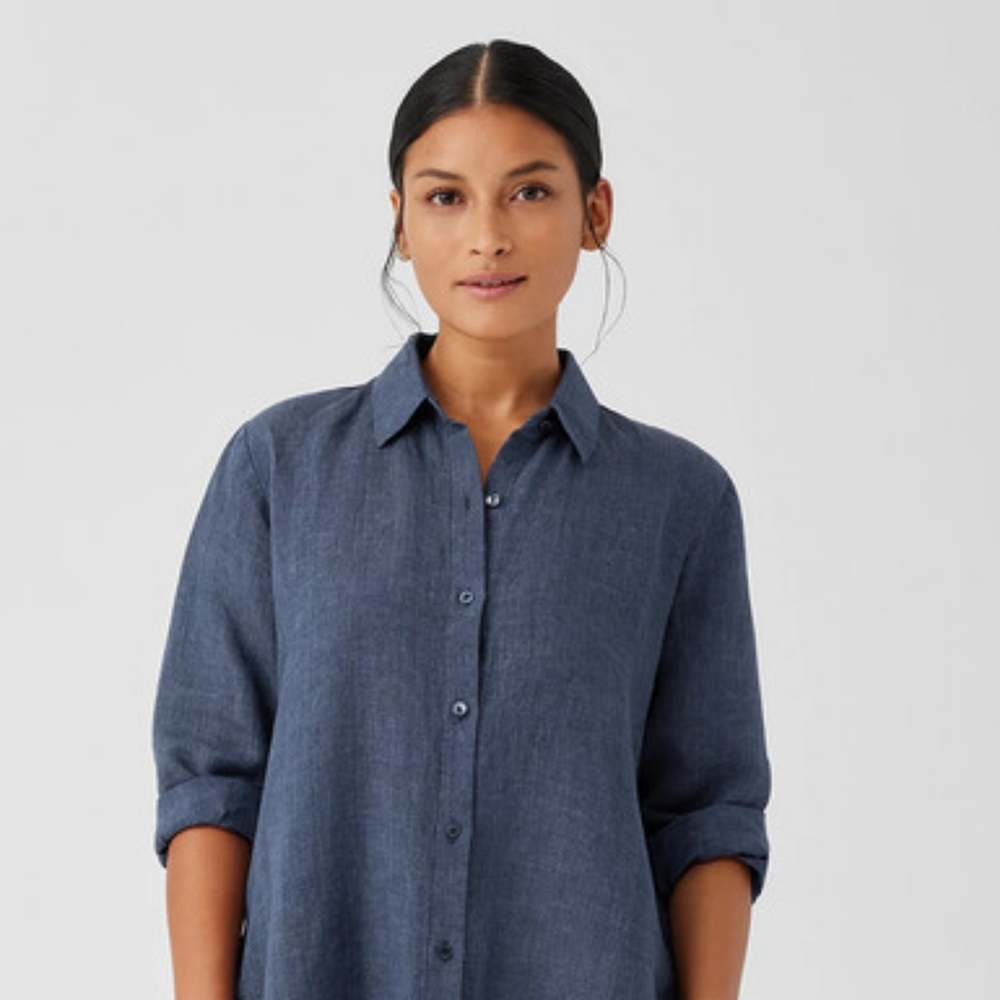 NOFL Japan Blue Linen Oversized Shirt M